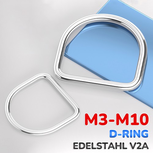 Edelstahl v2a ring halbrund - d-ring,